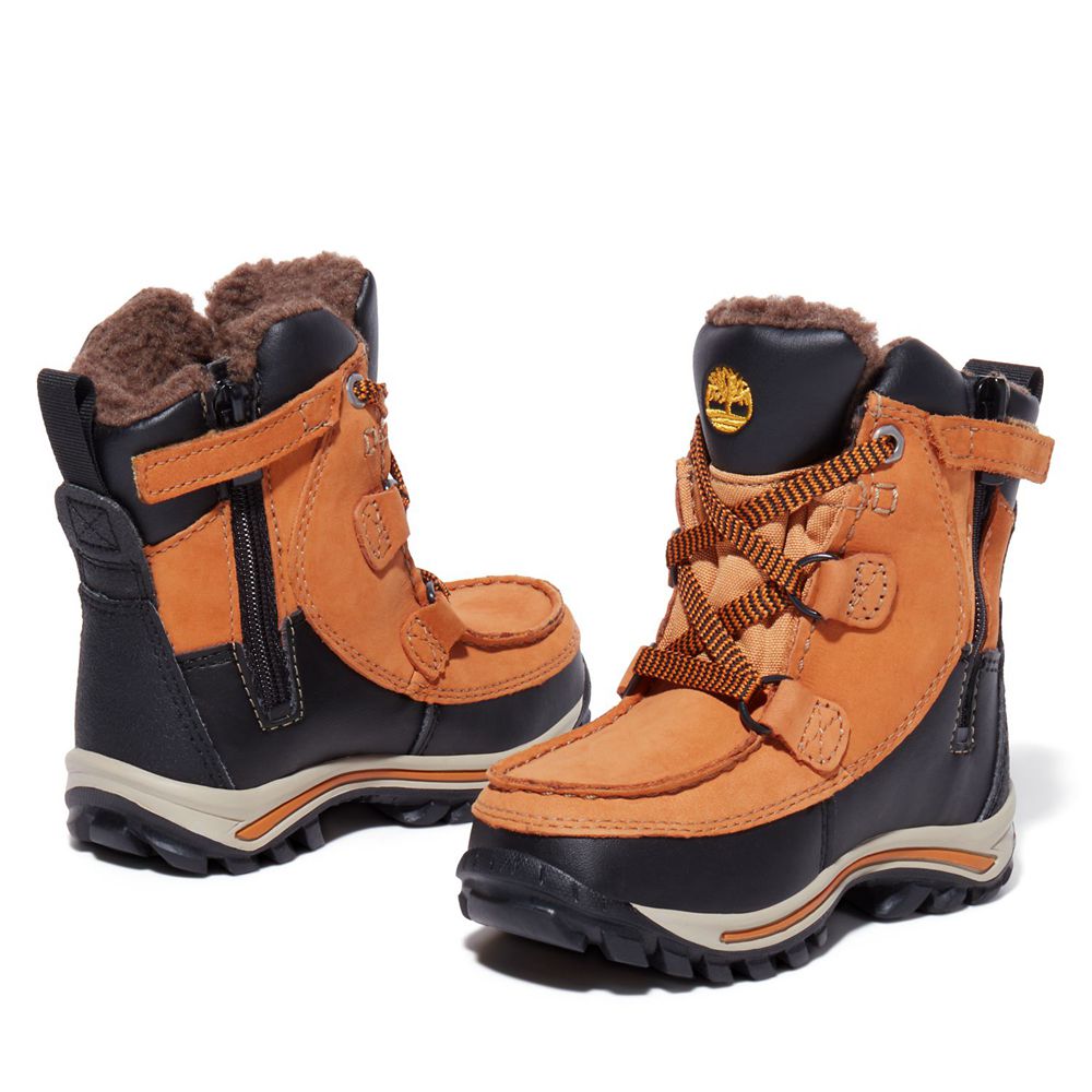 Bocanci De Zapada Timberland Copii Maro/Negrii - Toddler Chillberg Waterproof - Romania - QGFARP327